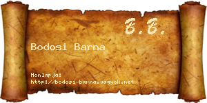 Bodosi Barna névjegykártya